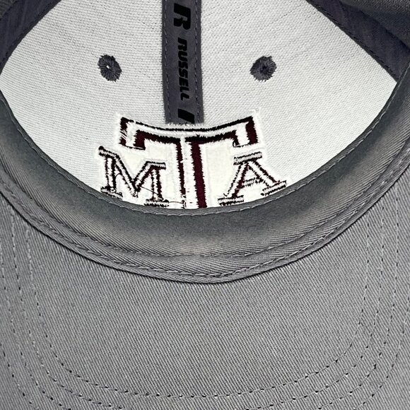 Texas A&M Aggies Embroidered Gray Baseball Cap By Russell Adjustable Strap OSFM - Picture 15 of 16